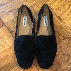 Steve Madden Black Suede Loafers